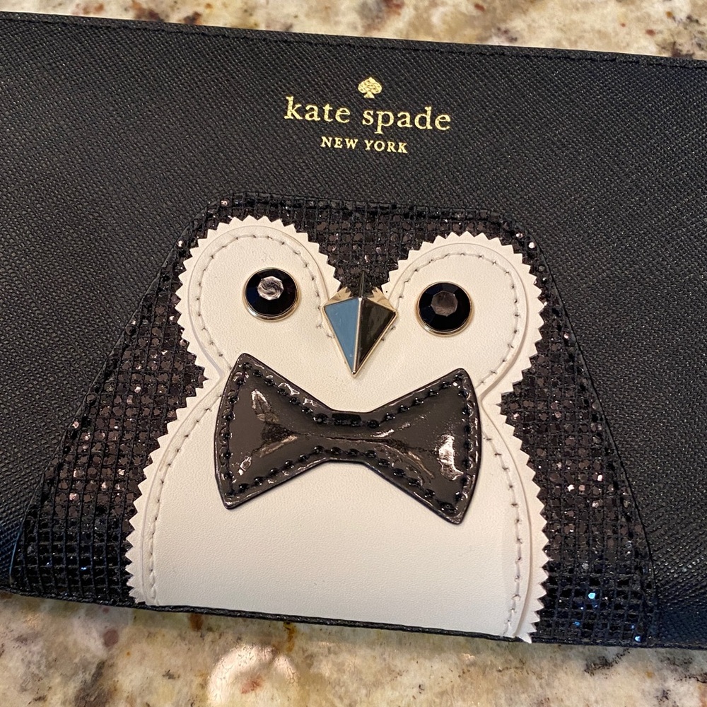 NWOT Kate Spade Penguin Leather Wallet